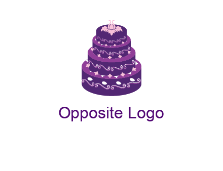 tiered layer wedding cake logo