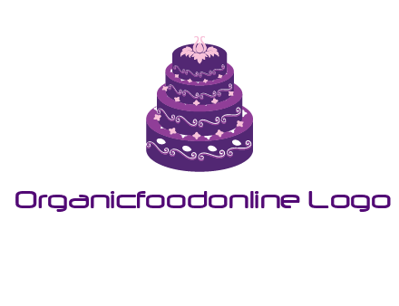 tiered layer wedding cake logo