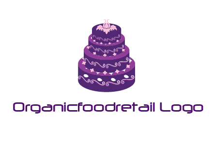 tiered layer wedding cake logo