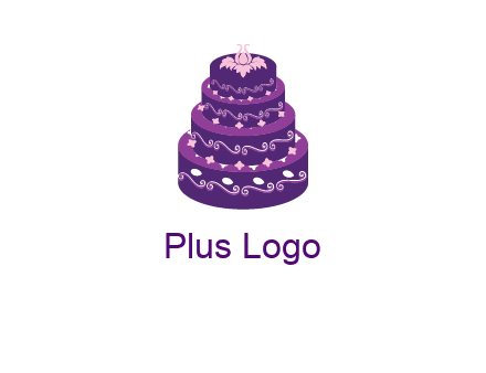 tiered layer wedding cake logo