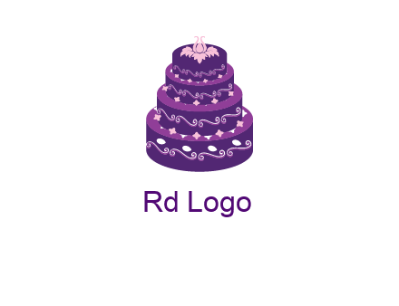 tiered layer wedding cake logo