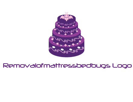 tiered layer wedding cake logo