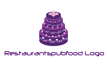 tiered layer wedding cake logo