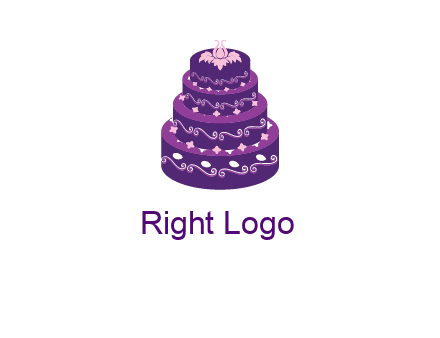 tiered layer wedding cake logo