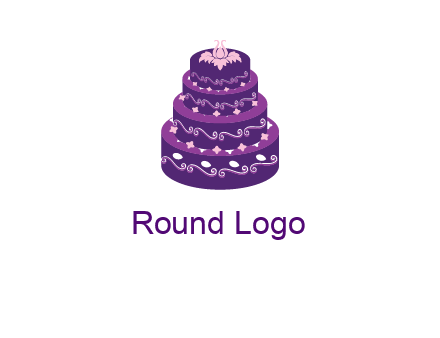 tiered layer wedding cake logo