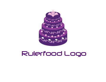 tiered layer wedding cake logo