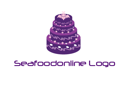 tiered layer wedding cake logo