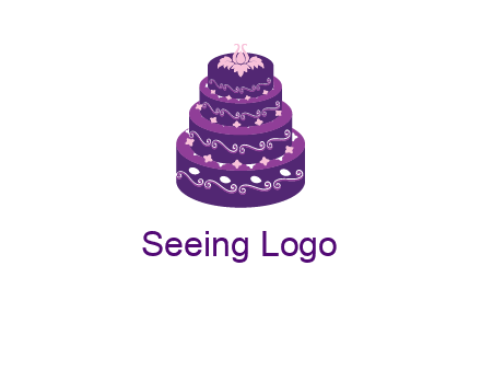 tiered layer wedding cake logo