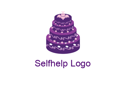 tiered layer wedding cake logo