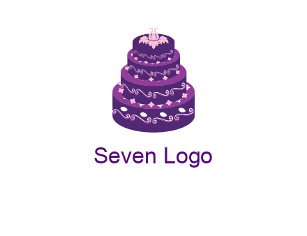 tiered layer wedding cake logo