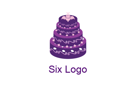 tiered layer wedding cake logo