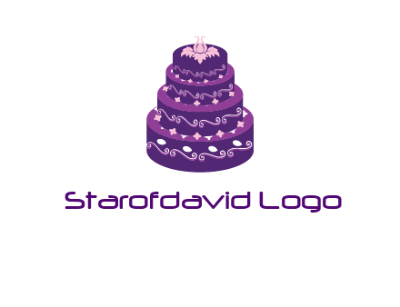 tiered layer wedding cake logo