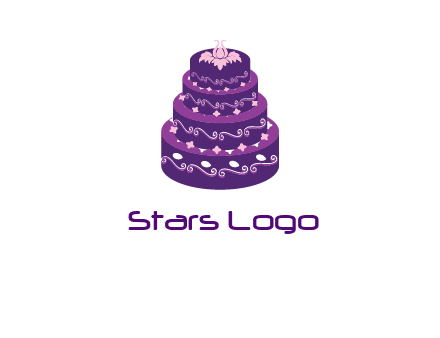 tiered layer wedding cake logo