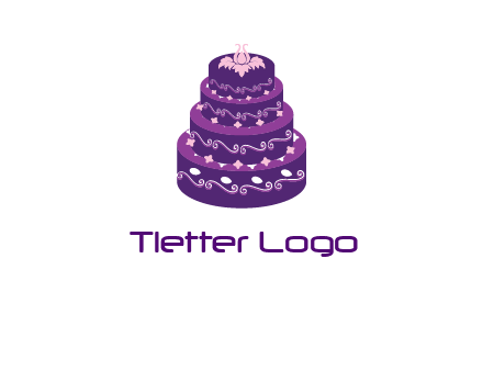 tiered layer wedding cake logo