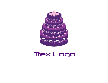 tiered layer wedding cake logo