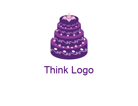 tiered layer wedding cake logo
