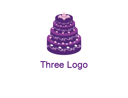 tiered layer wedding cake logo