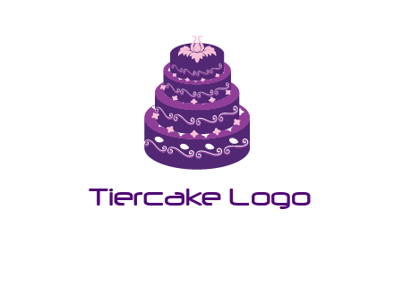 tiered layer wedding cake logo