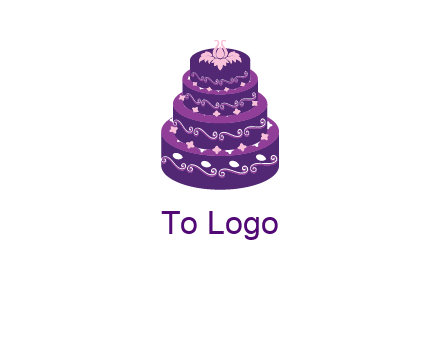 tiered layer wedding cake logo