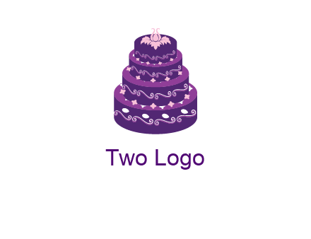 tiered layer wedding cake logo