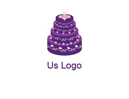 tiered layer wedding cake logo