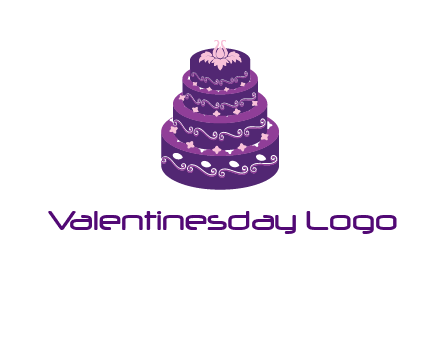 tiered layer wedding cake logo