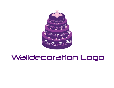 tiered layer wedding cake logo