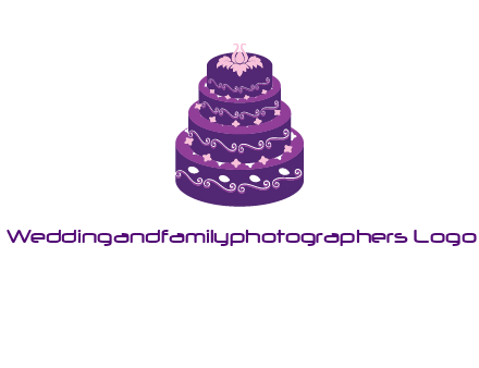 tiered layer wedding cake logo