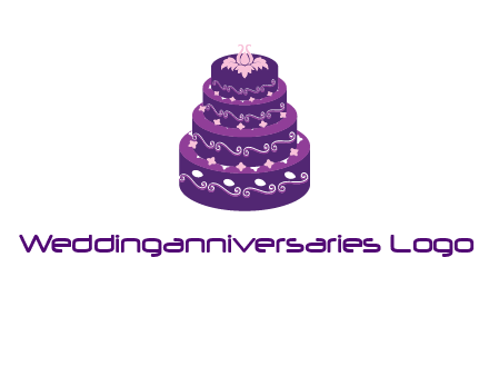 tiered layer wedding cake logo