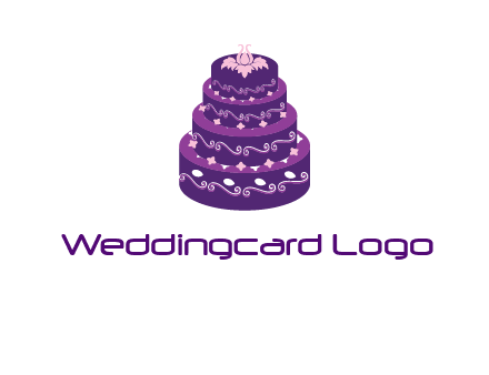 tiered layer wedding cake logo