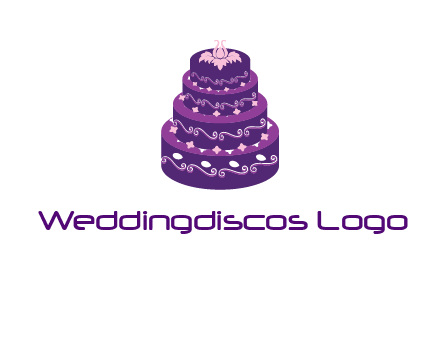 tiered layer wedding cake logo