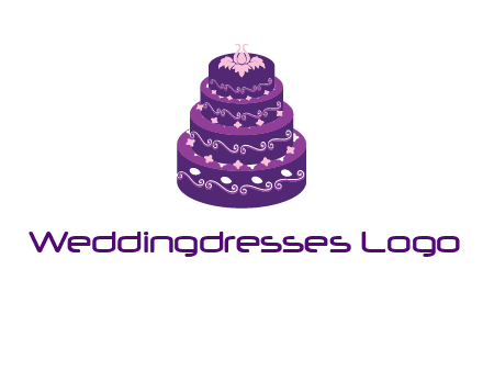 tiered layer wedding cake logo