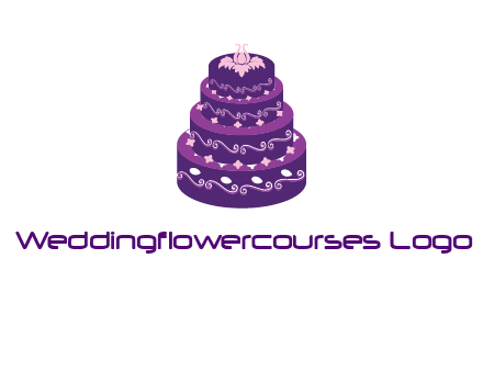 tiered layer wedding cake logo