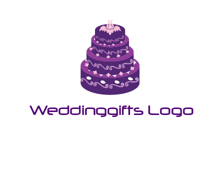 tiered layer wedding cake logo