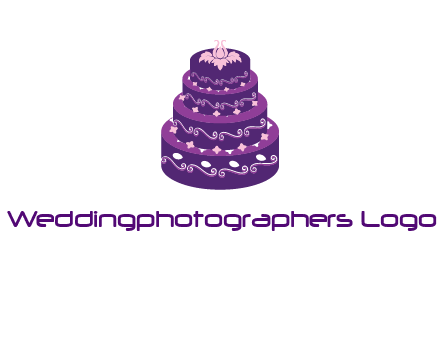 tiered layer wedding cake logo