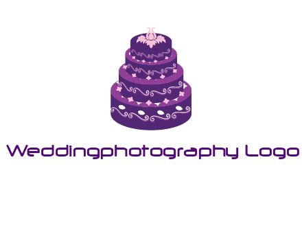 tiered layer wedding cake logo