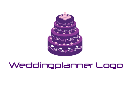 tiered layer wedding cake logo