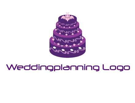 tiered layer wedding cake logo