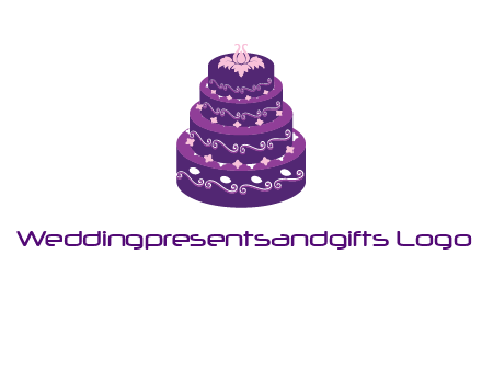 tiered layer wedding cake logo