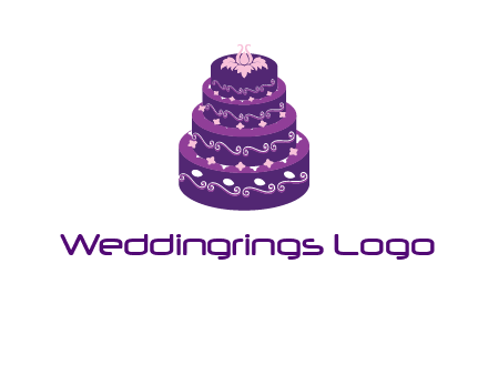 tiered layer wedding cake logo