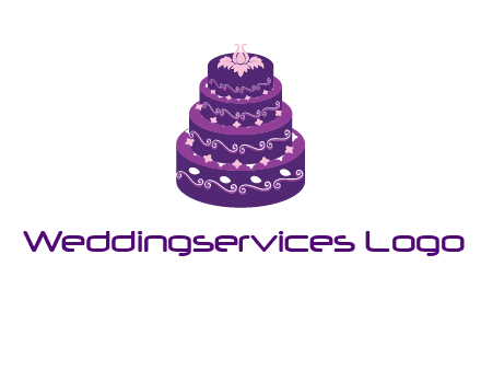 tiered layer wedding cake logo