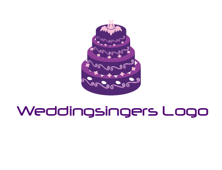 tiered layer wedding cake logo