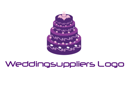 tiered layer wedding cake logo