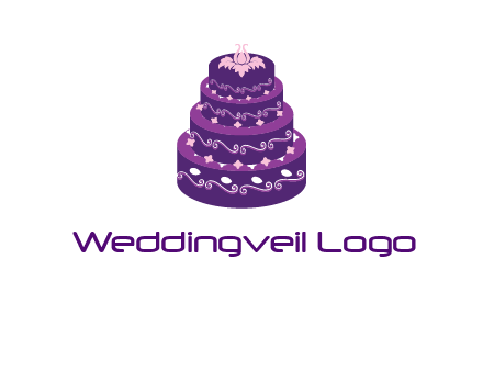 tiered layer wedding cake logo
