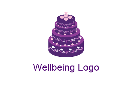 tiered layer wedding cake logo