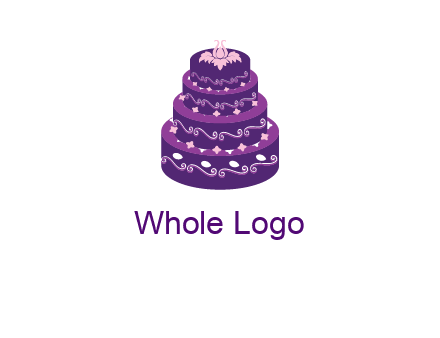 tiered layer wedding cake logo