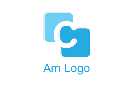 letter c between two rounded squares logo
