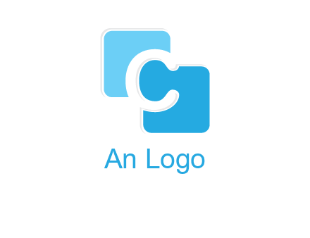 letter c between two rounded squares logo