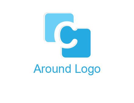 letter c between two rounded squares logo