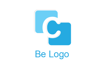 letter c between two rounded squares logo
